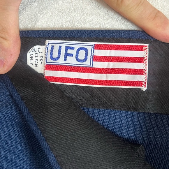 Retro Y2K Vintage UFO Made in USA 34W Classic Navy Chinos Skater Streetwear - Picture 4 of 9